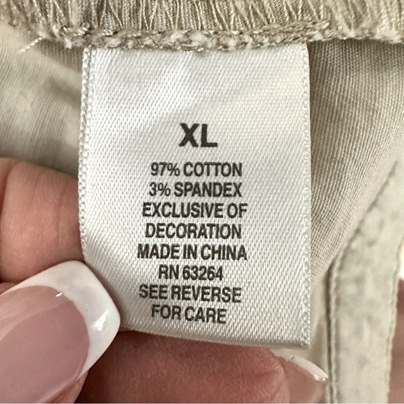 Dressbarn Military Inspired Cotton Utility Jacket Khaki Beige Size XL - Picture 12 of 16